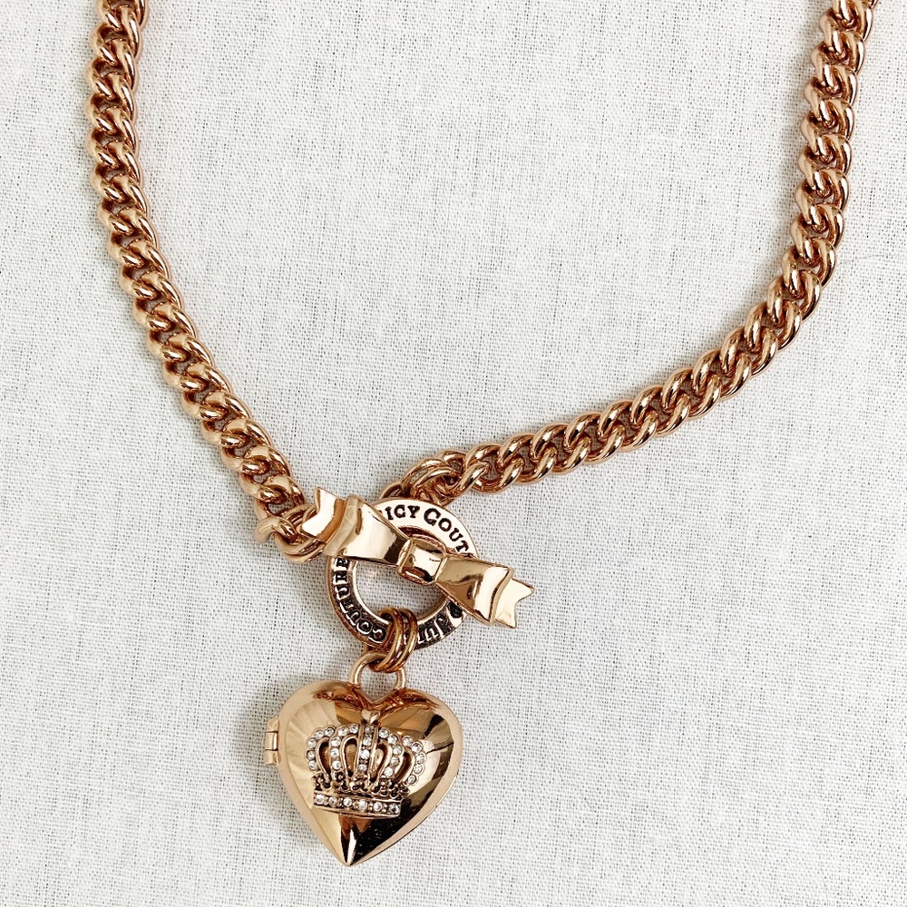 Juicy Couture Rose Gold Locket Necklace